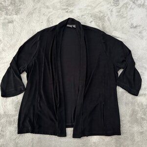 Chico's Travelers Black Cardigan Women's size 4 XXL 20/22 Slinky Travel Vacation